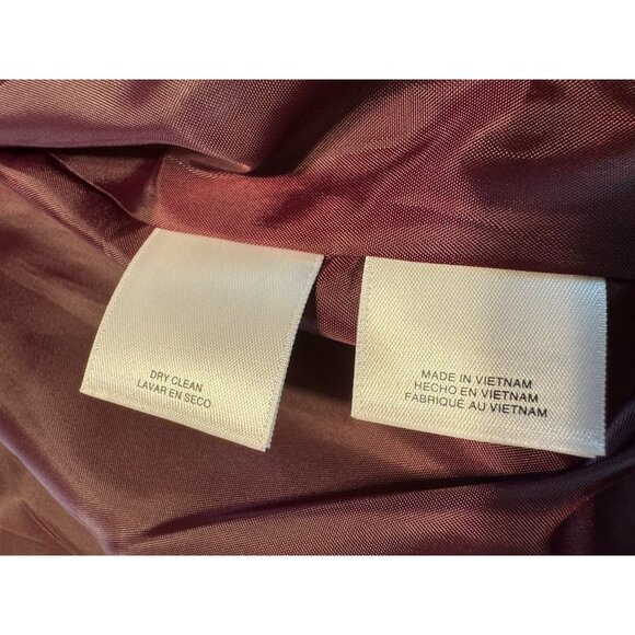 Kasper Suit Jacket Blazer 8 Maroon Plum Open Front 3/4 Long Sleeve NEW - Picture 16 of 16